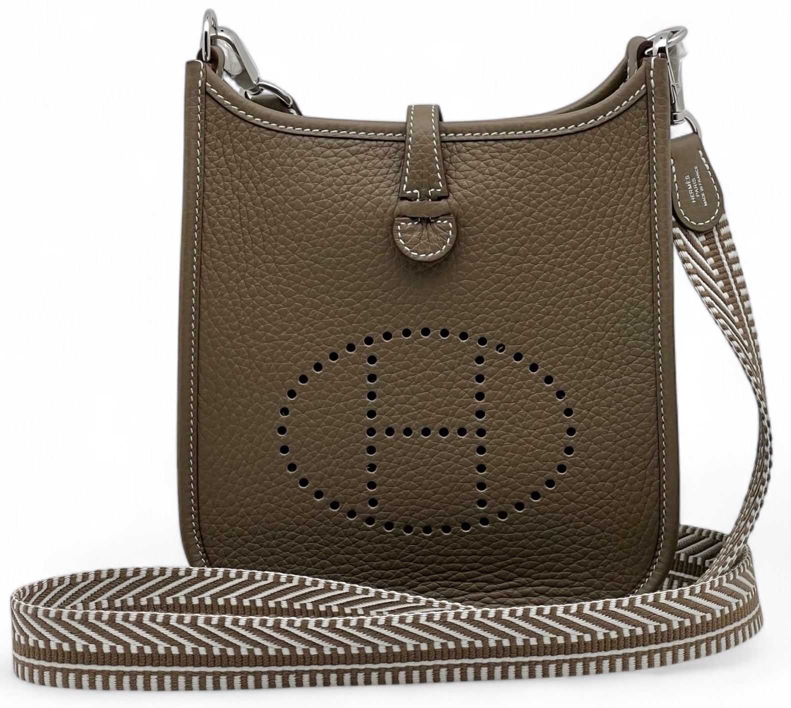 Hermès - Sac Evelyne 16 Amazone Etoupe Sangle Cavale