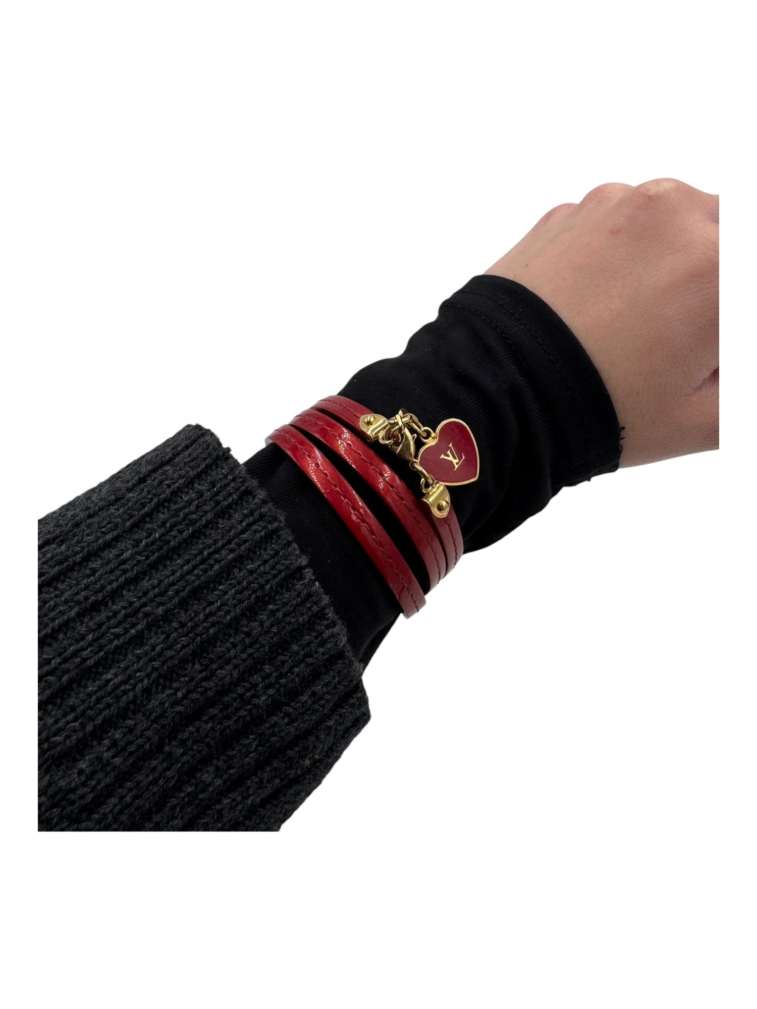 Louis Vuitton - Bracelet cœur rouge