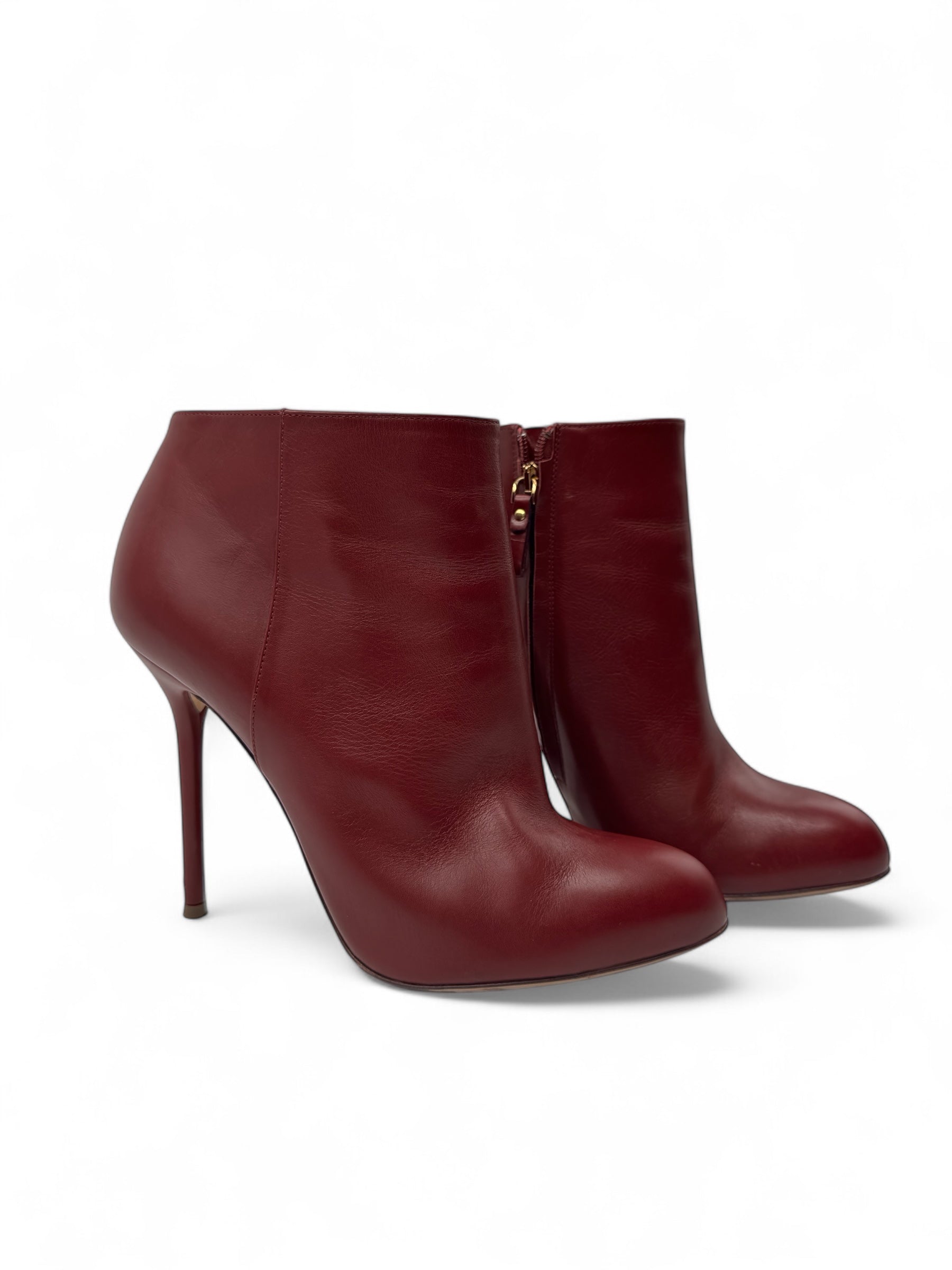 Sergio Rossi - Boots rouge talon aiguille T37,5