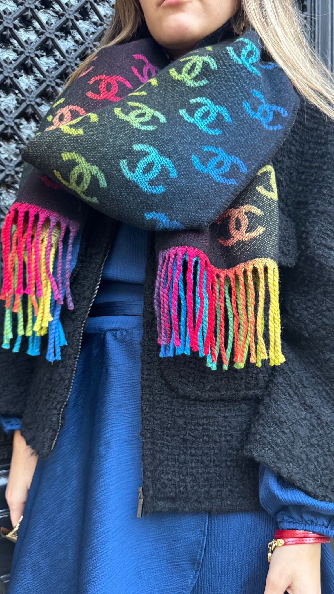 Chanel - Echarpe multicolore