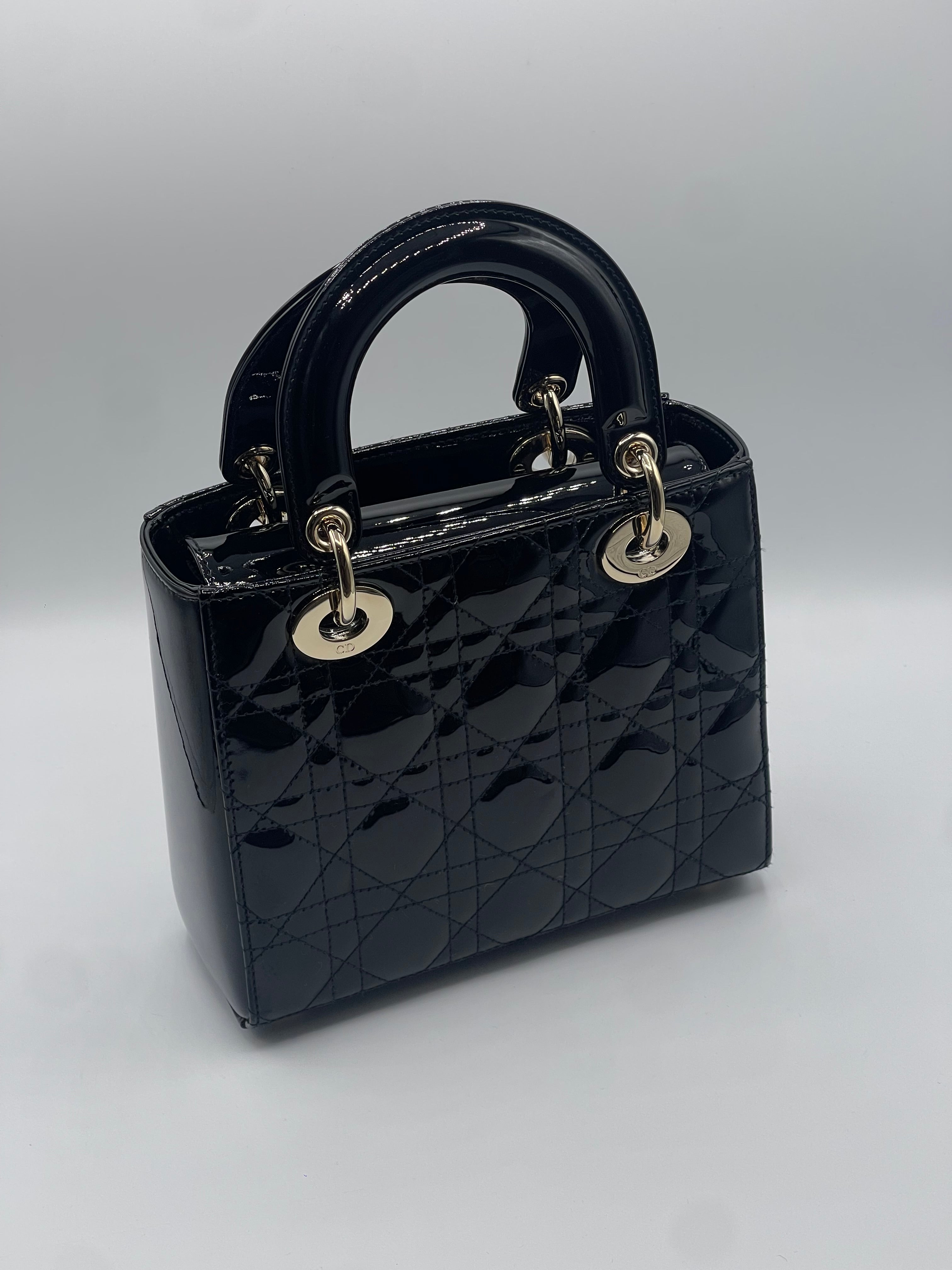 Dior - Sac Lady Dior vernis small noir