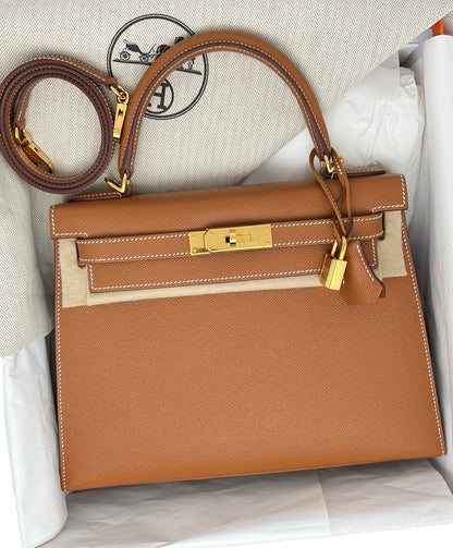 Hermès - Kelly 28 Gold Epsom