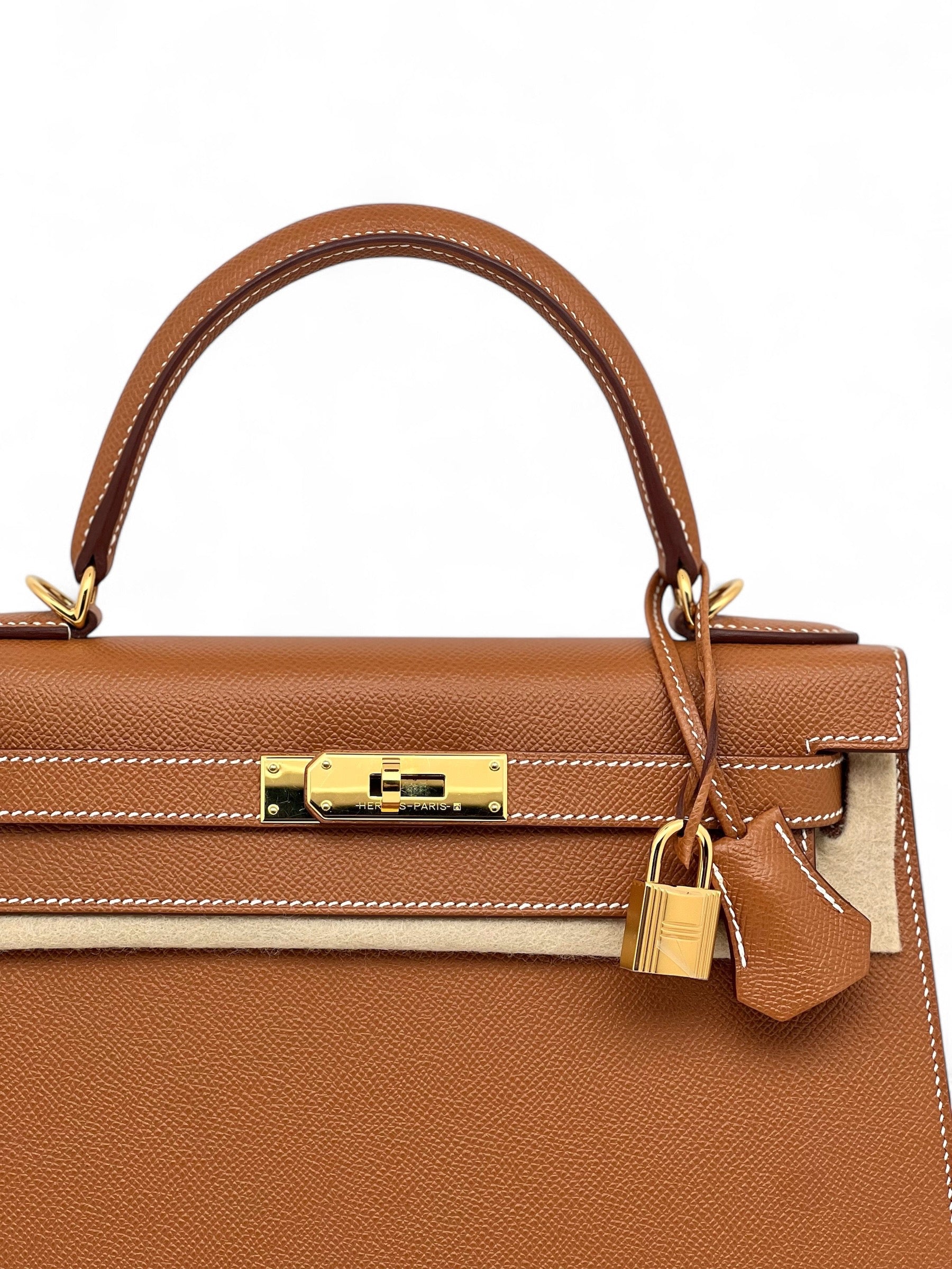 Hermès - Sac Kelly 28 Gold Epsom