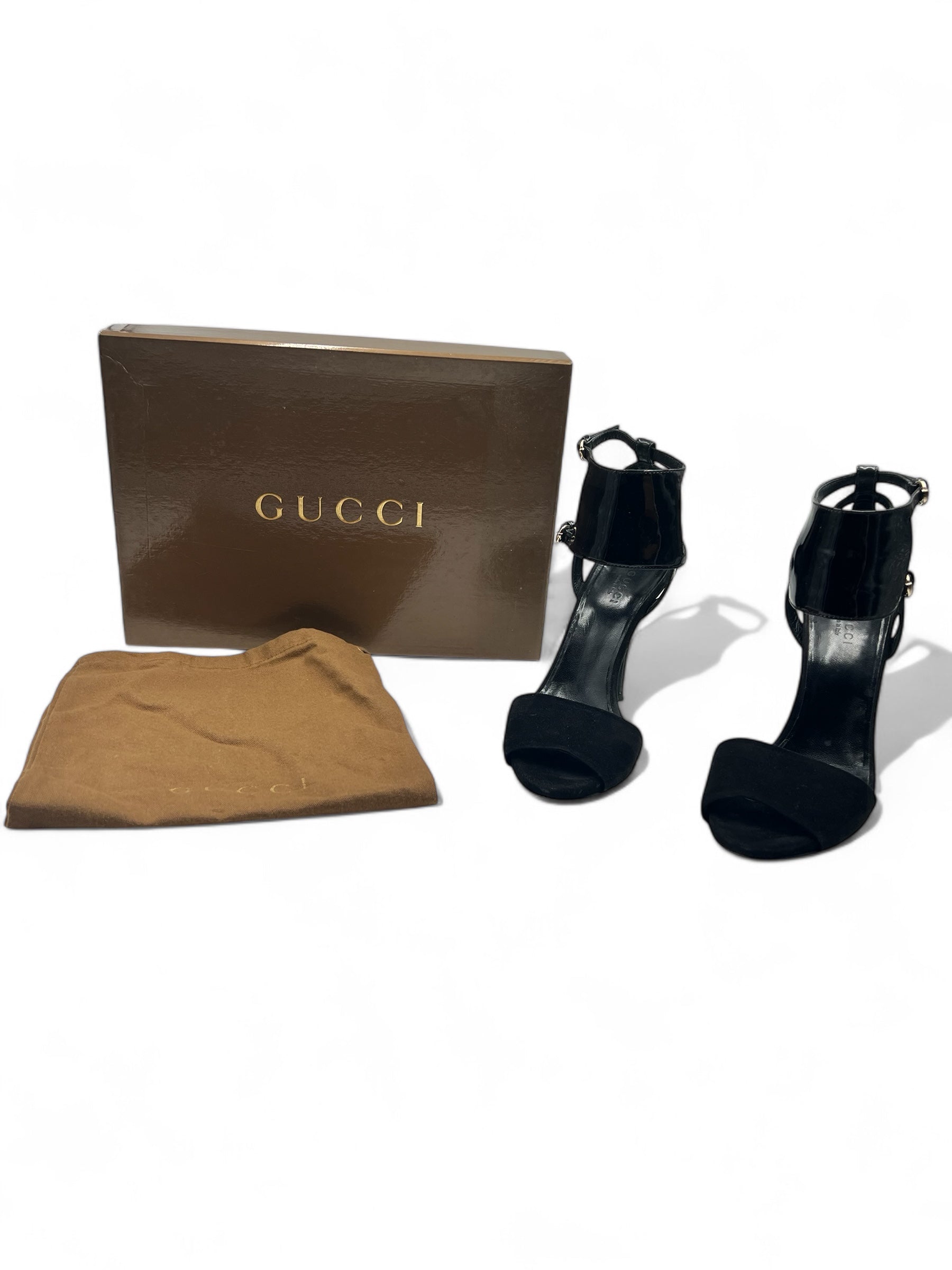 Gucci - Sandales en cuir vernis T36,5