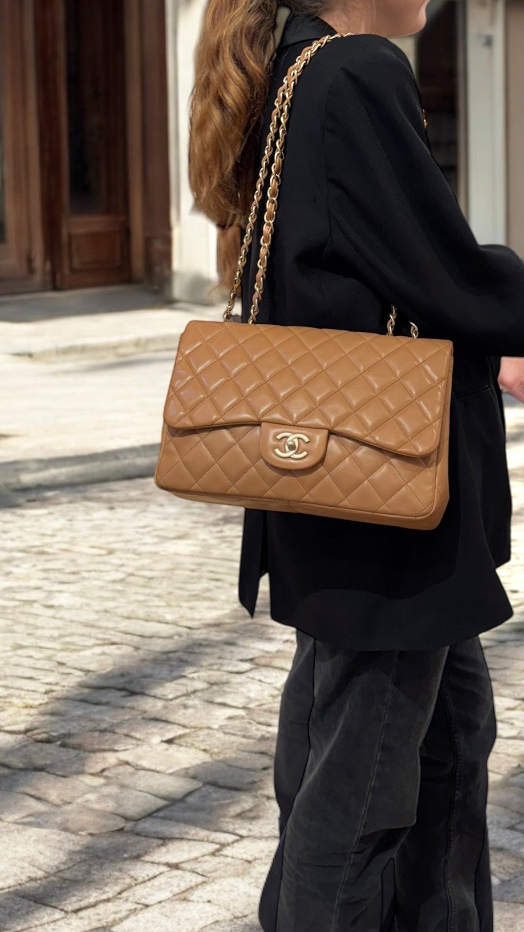 Chanel - Sac Timeless Jumbo beige