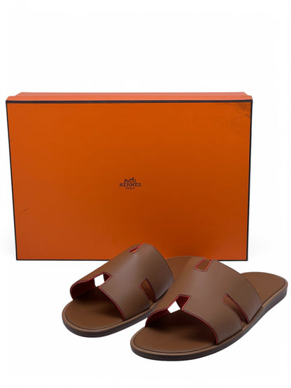 Hermès - Sandales Izmir naturel/orange