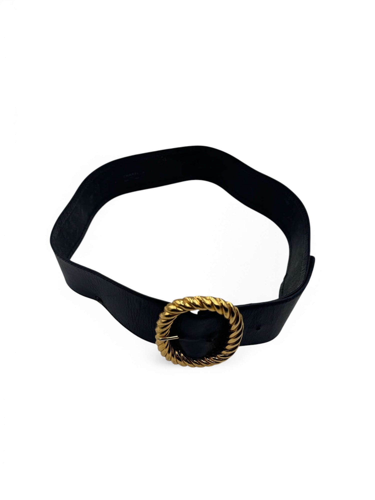 Chanel - Ceinture cuir noir