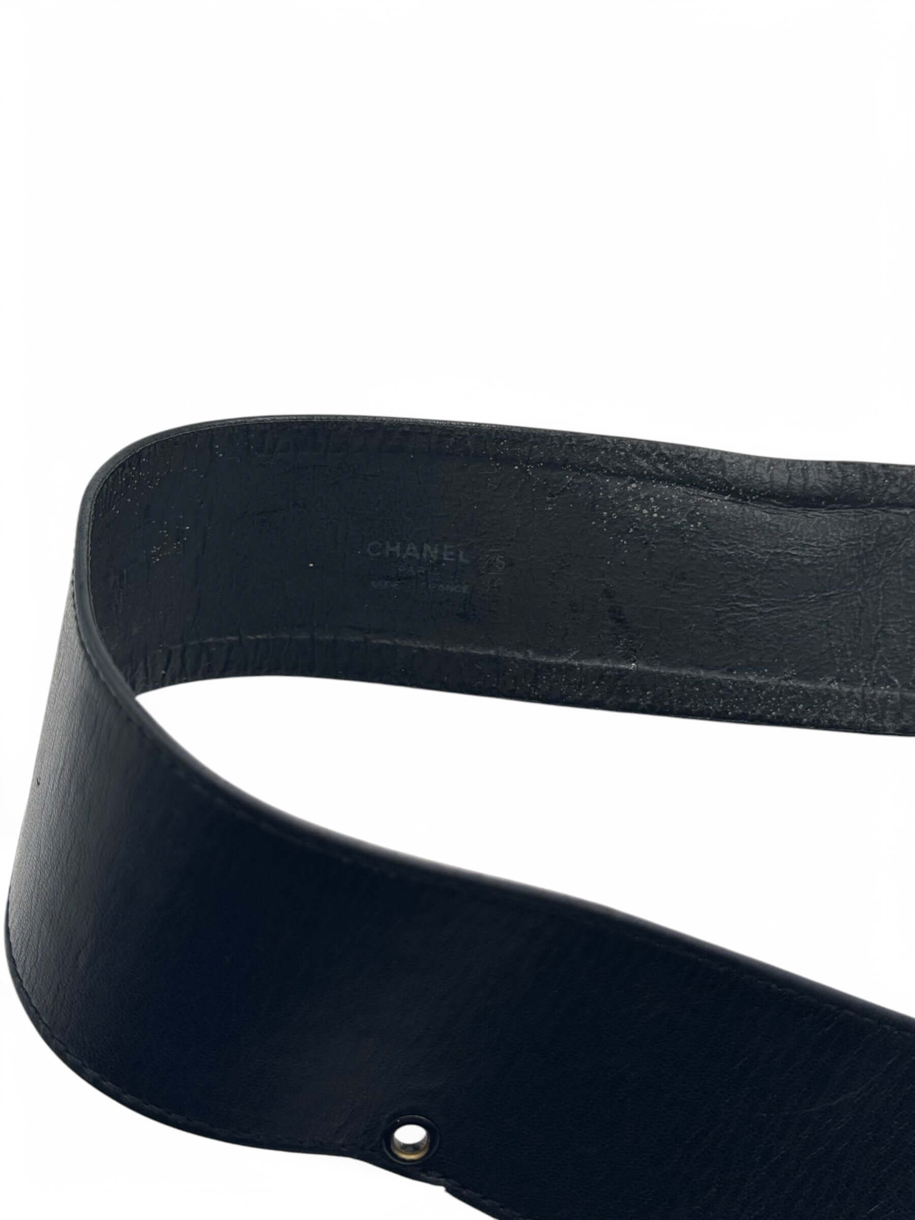 Chanel - Ceinture cuir noir