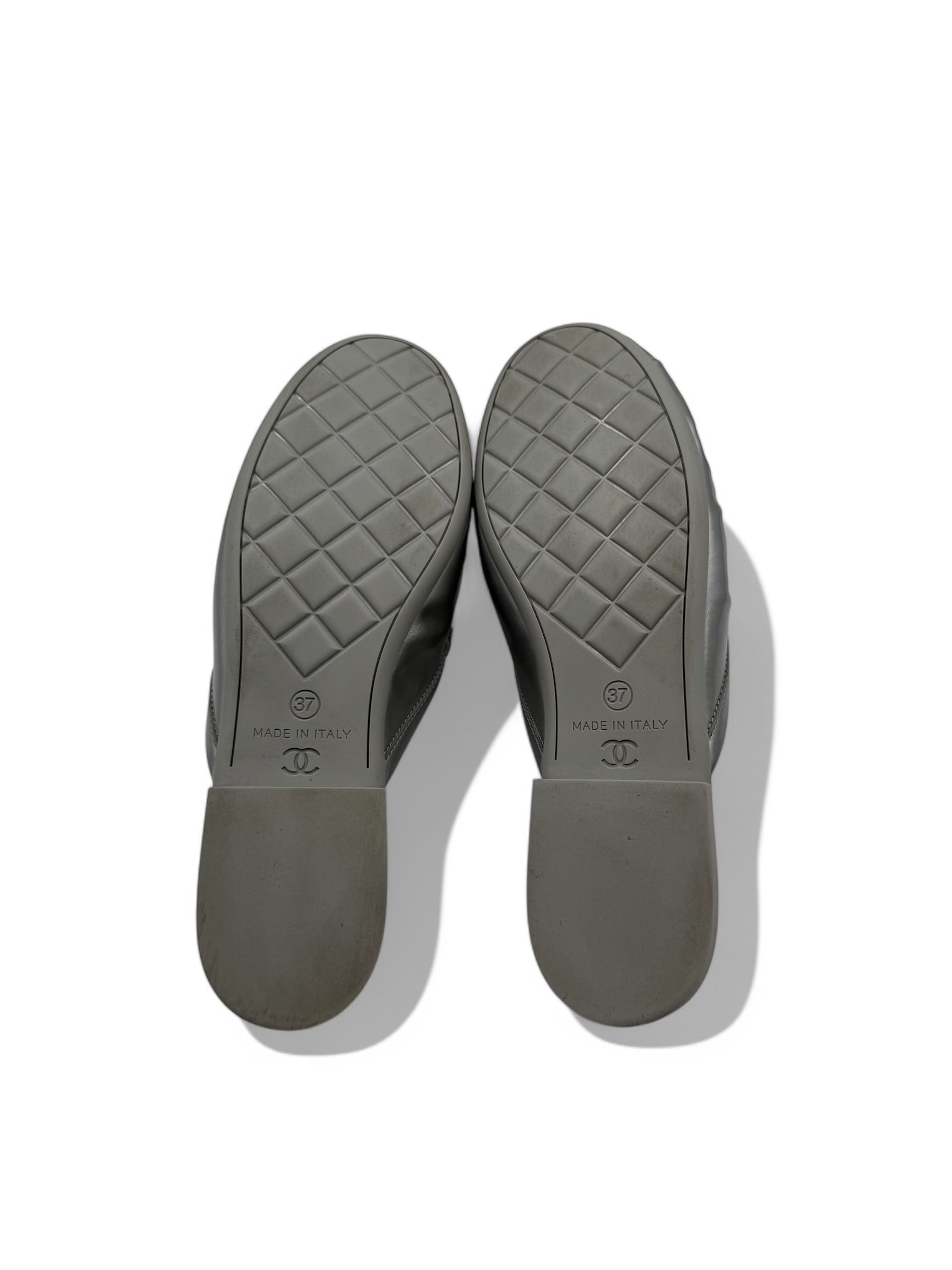 Chanel - Mules Chanel argenté T37