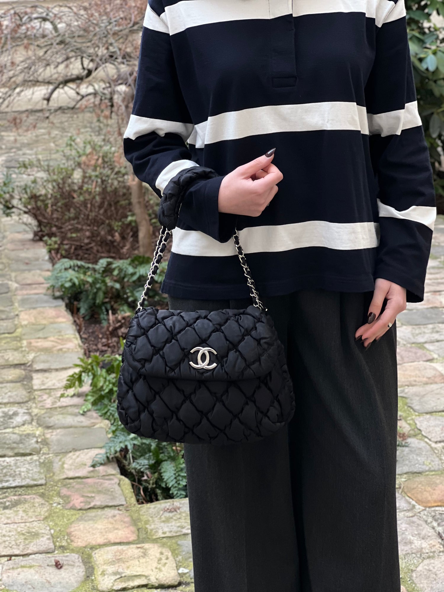 Chanel - Sac à Rabat simple matelassé à bulles