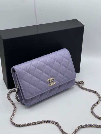 Chanel - Sac Wallet On Chain lilas