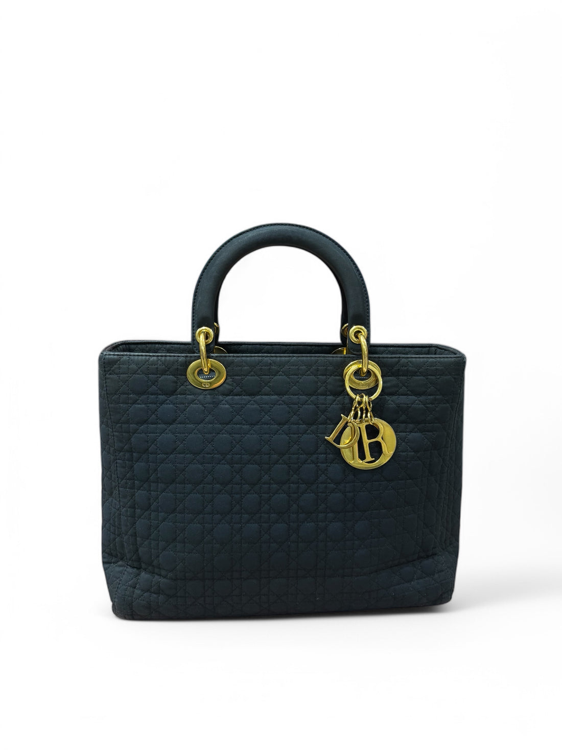 Dior - sac Lady Dior toile micro cannage navy