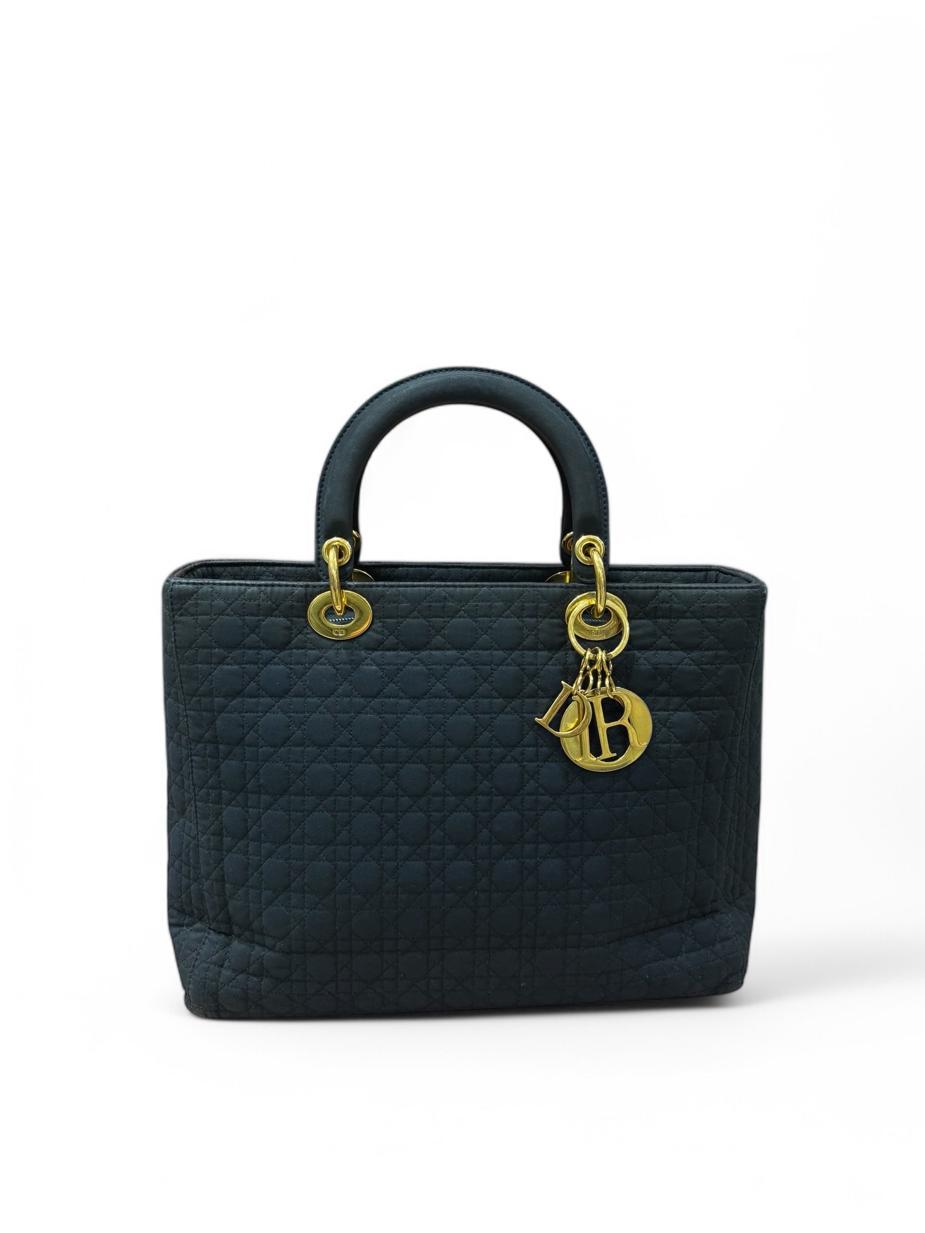 Dior - sac Lady Dior toile micro cannage navy