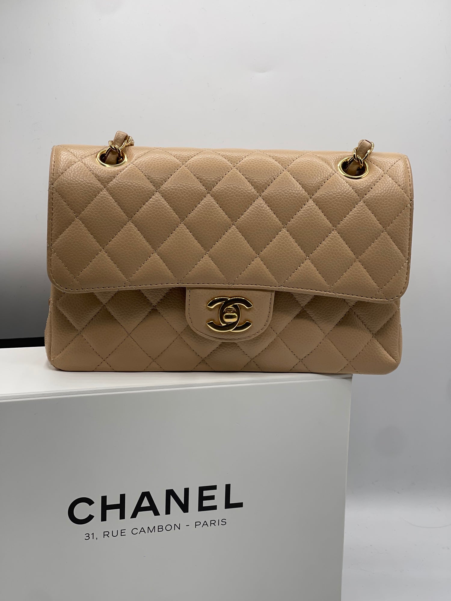 Chanel - Mini Timeless 23 Beige Bag