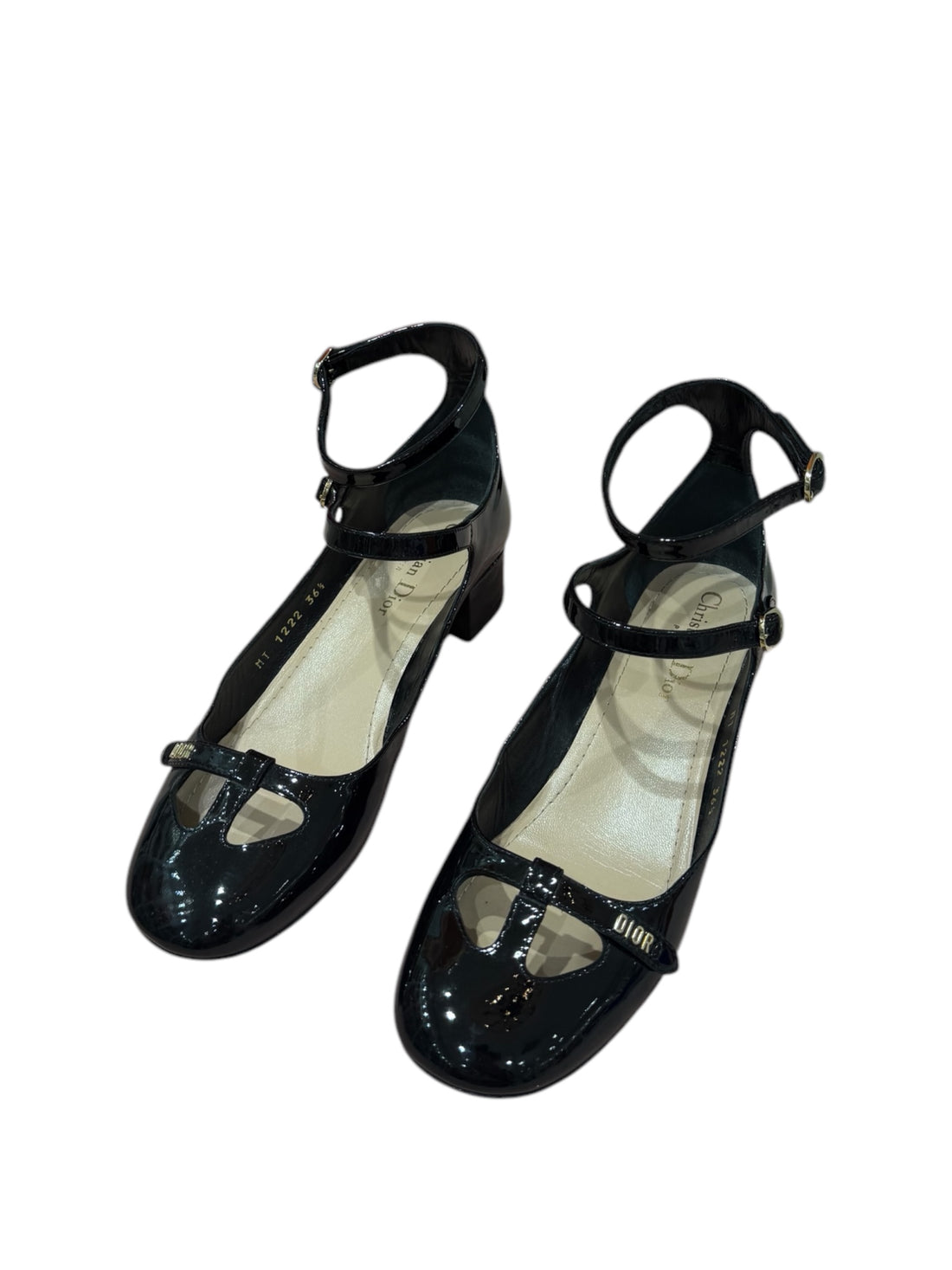 Dior - Ballerines Mary-Jane vernis noires T36,5