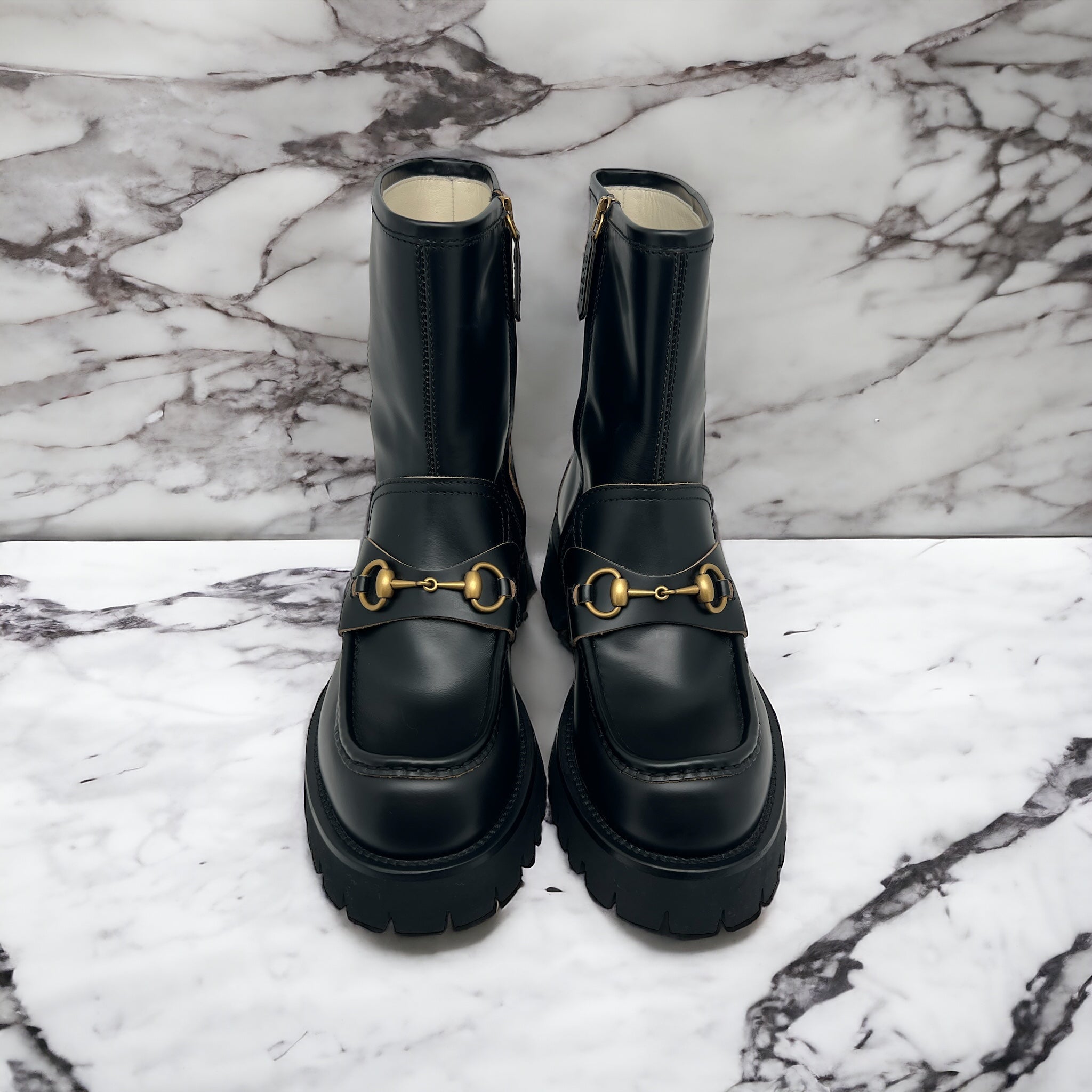 Gucci horsebit boots hotsell