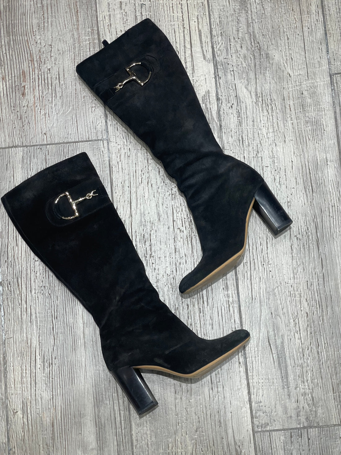 Gucci - Bottes en daim noir T36,5