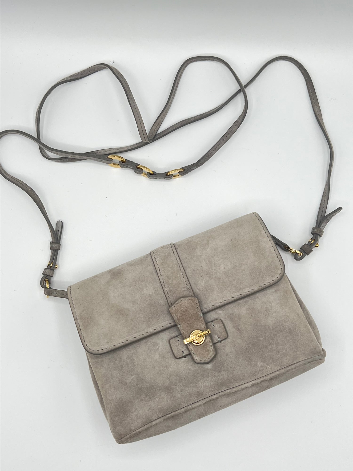 Loro Piana - petit sac daim gris