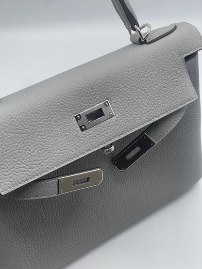 Hermès - Sac Kelly 28 Gris Mouette