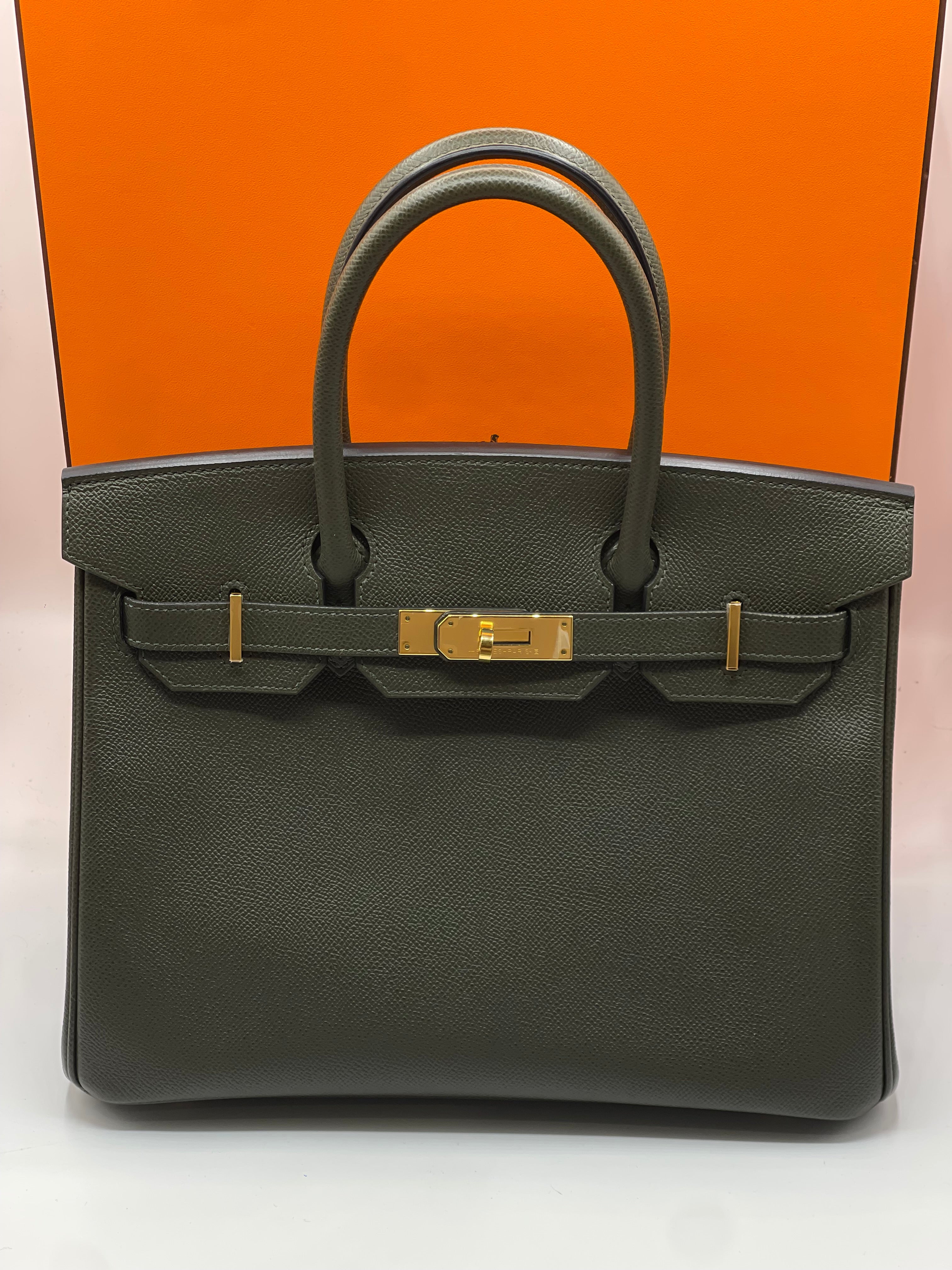 Hermès - Sac Birkin 30 vert de gris