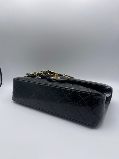 Chanel - Sac 11.12 Timeless noir verni pailleté