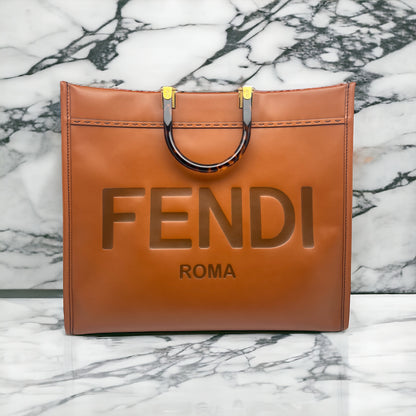 Borsa Fendi Sunshine Tote Marrone L