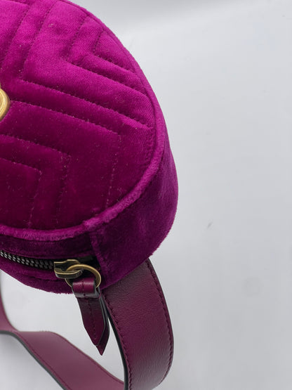 Gucci - Marmont purple velvet belt bag