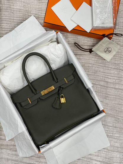 Hermès - Sac Birkin 30 vert de gris