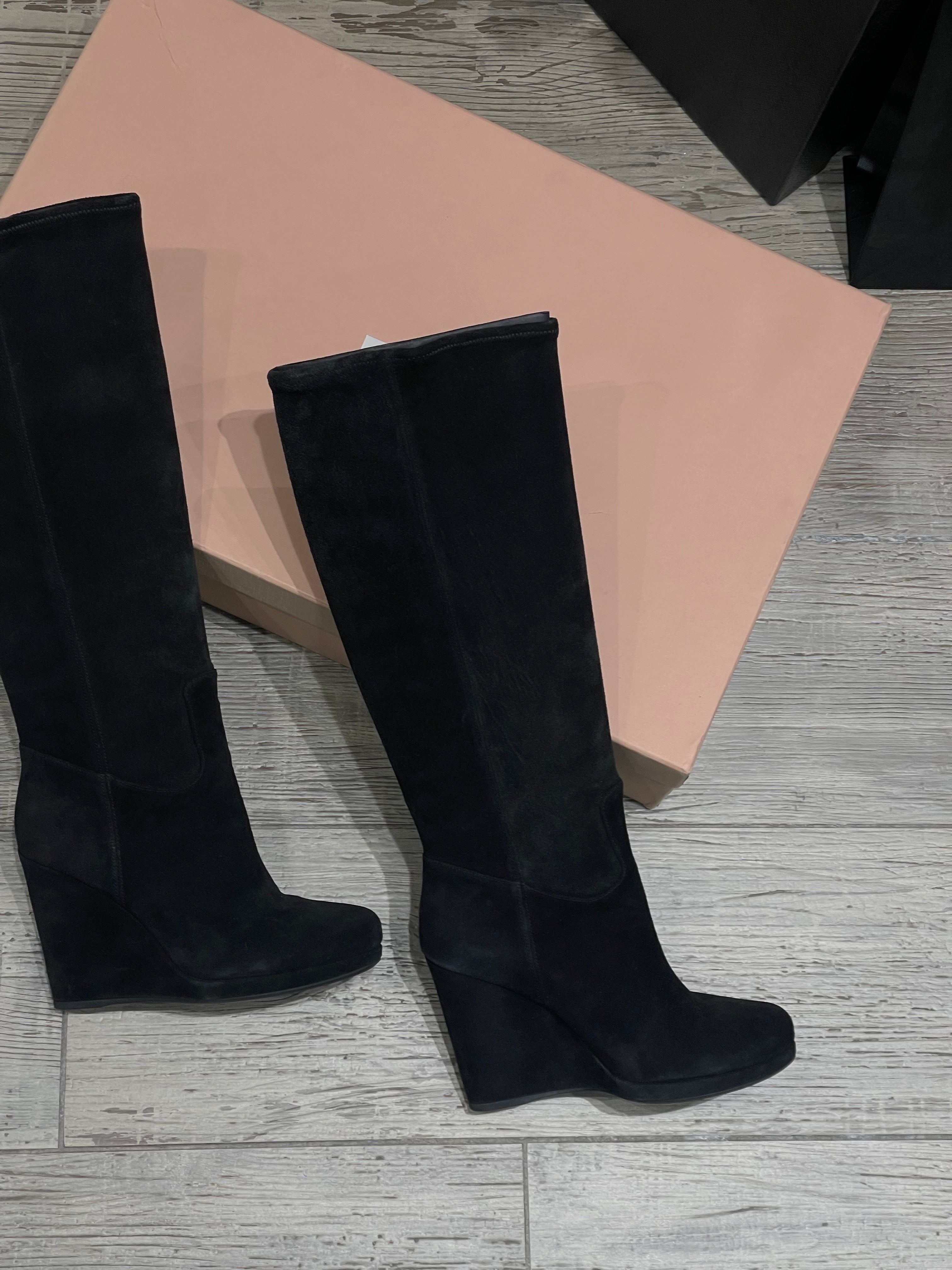 Miu Miu - Bottes daim T.38