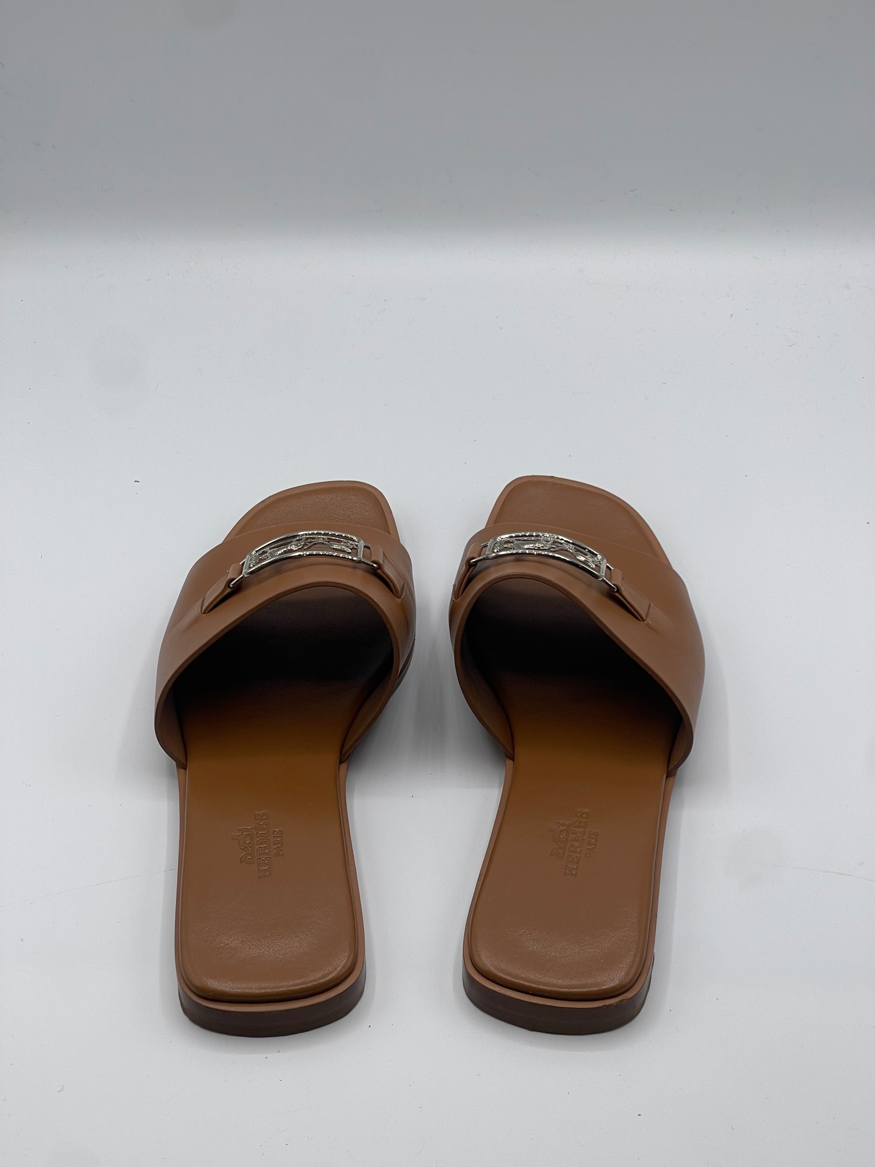 Hermès - Sandales Villa gold T38,5