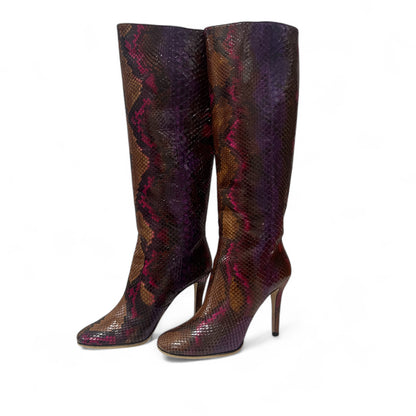 Jimmy Choo - Bottes en python multicolore T37