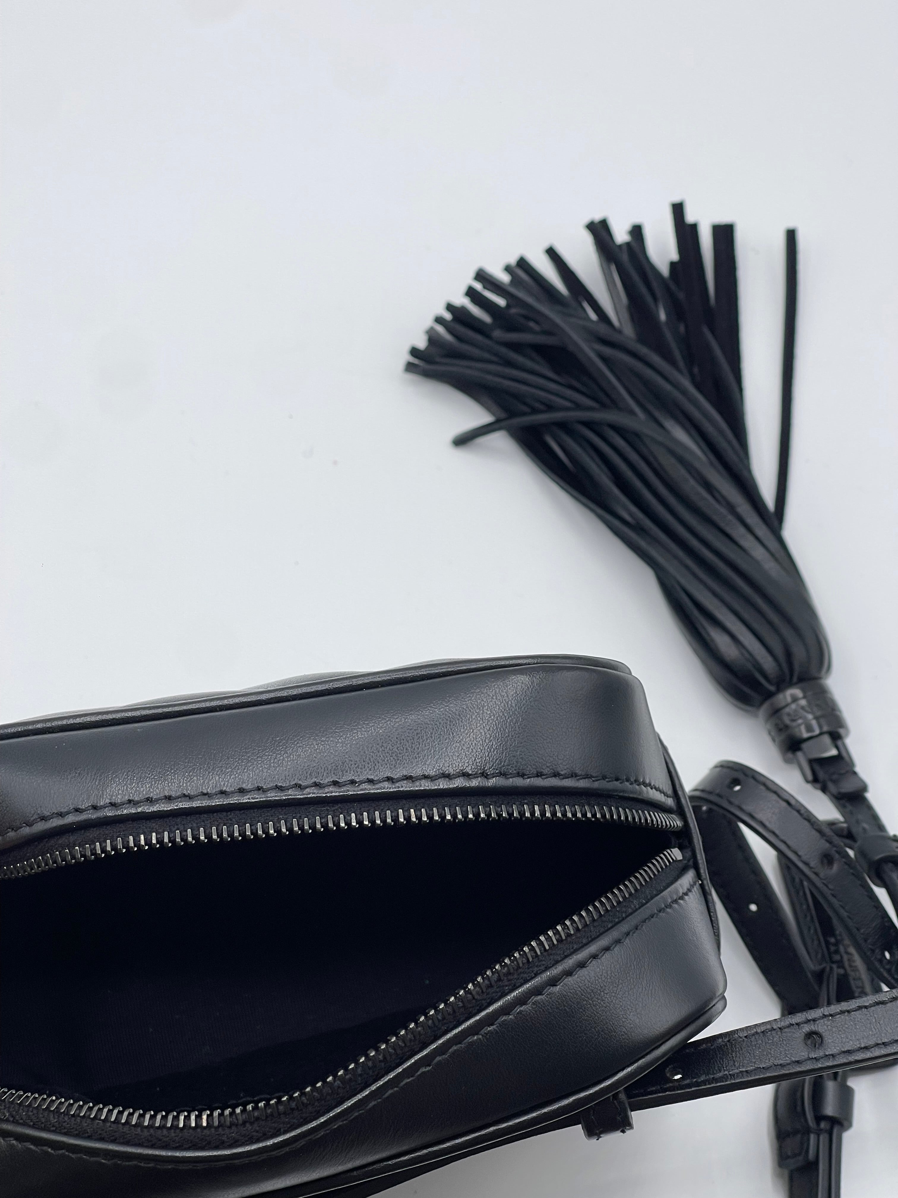 Saint Laurent - sac Lou cuir matelassé full black