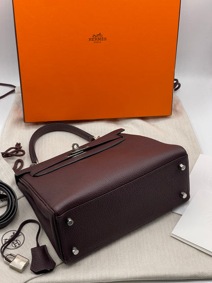 Hermès - Sac Kelly 25 rouge sellier