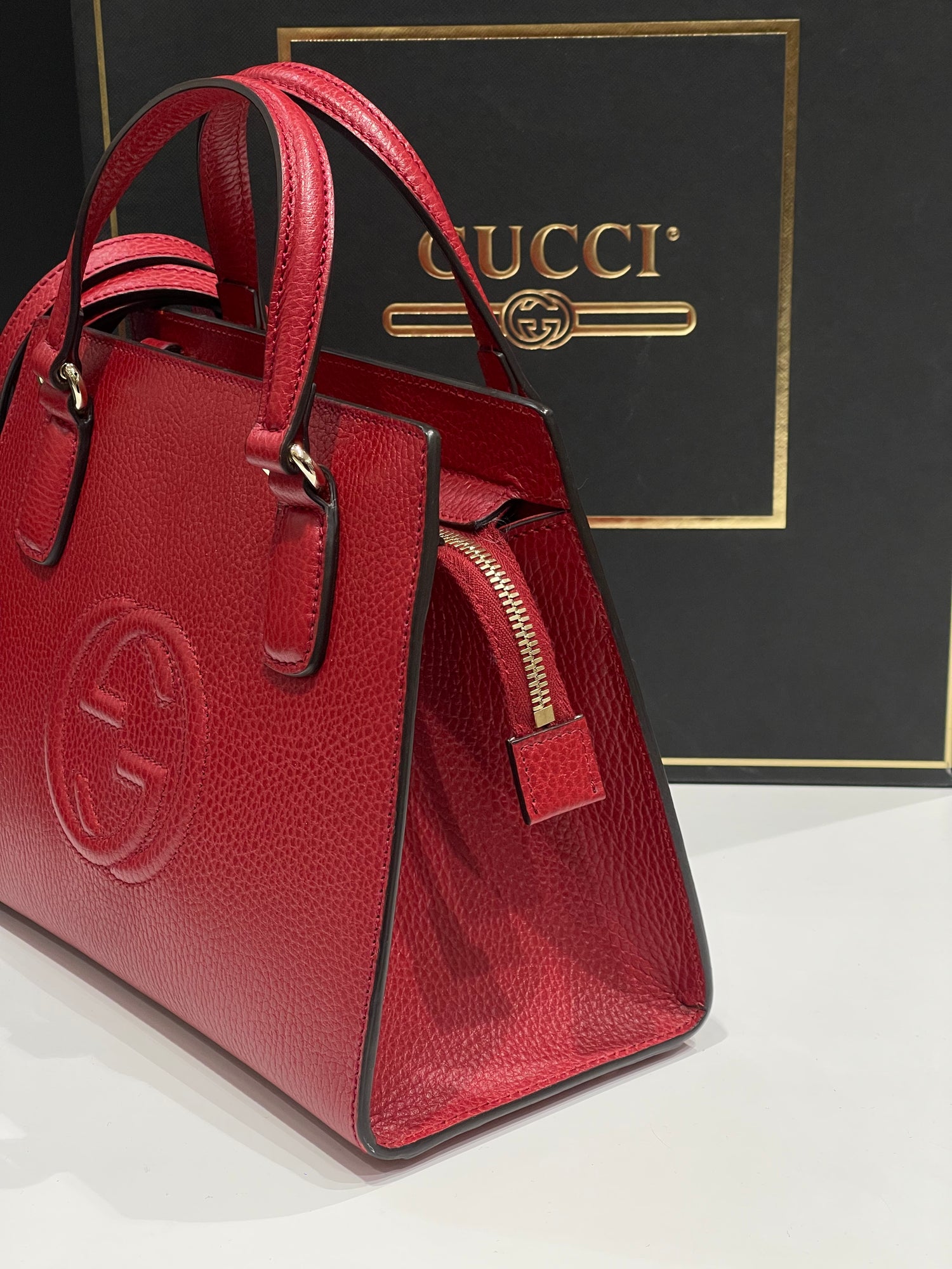 Gucci Soho in red leather PM