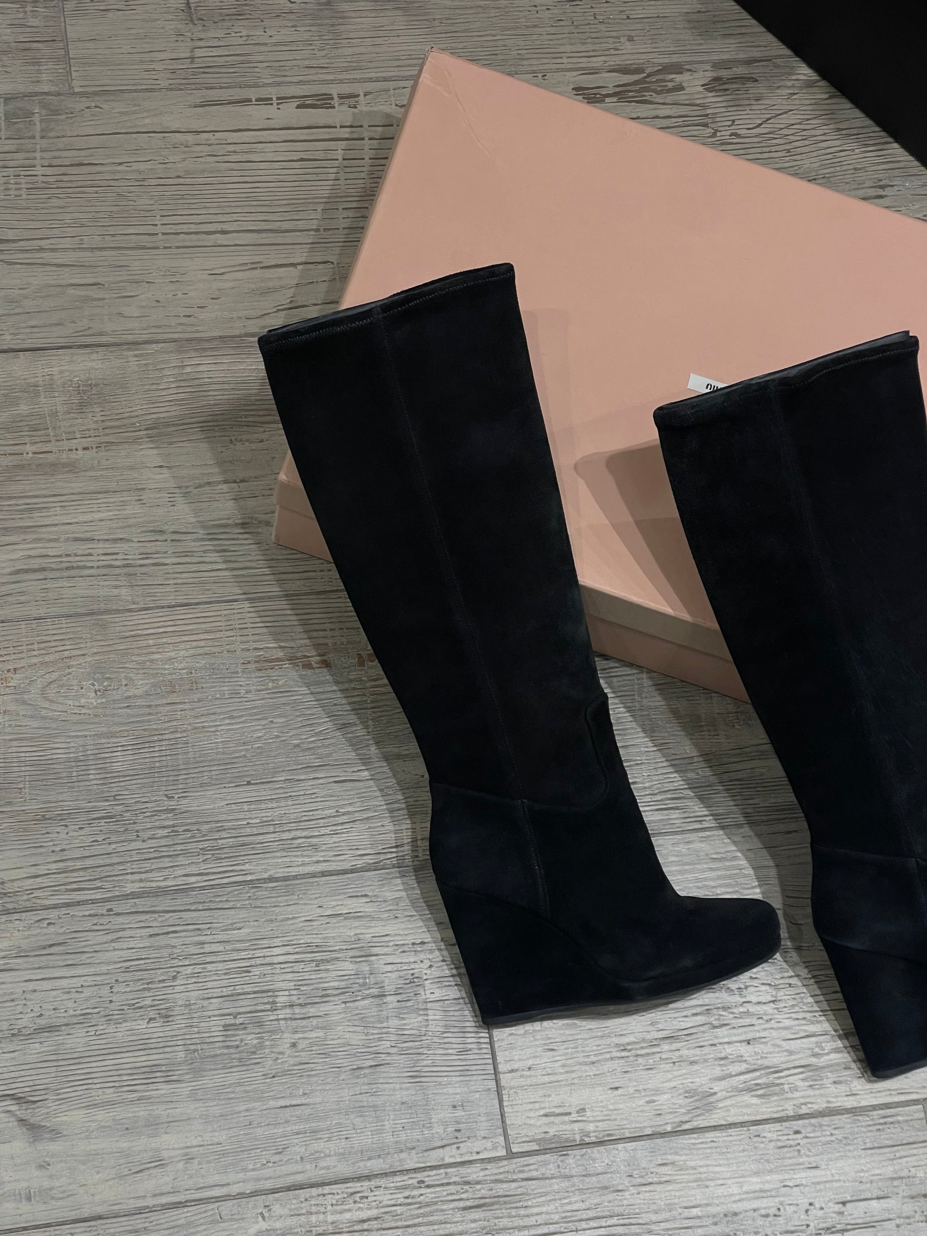 Miu Miu - Bottes daim T.38