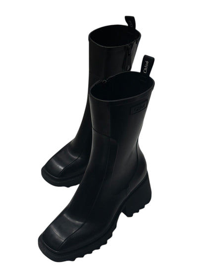 Chloé - Bottines Caoutchouc noires T40