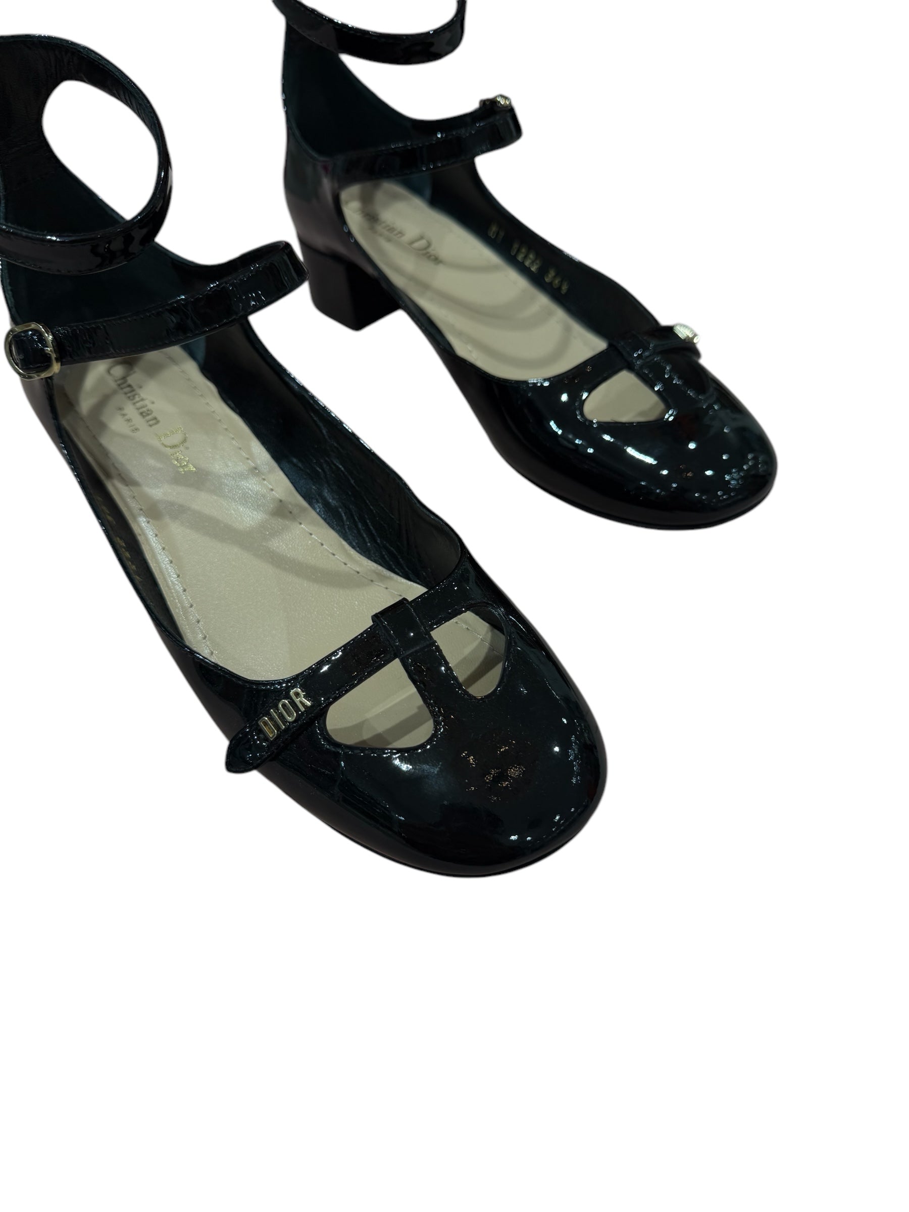 Dior - Ballerines Mary-Jane vernis noires T36,5