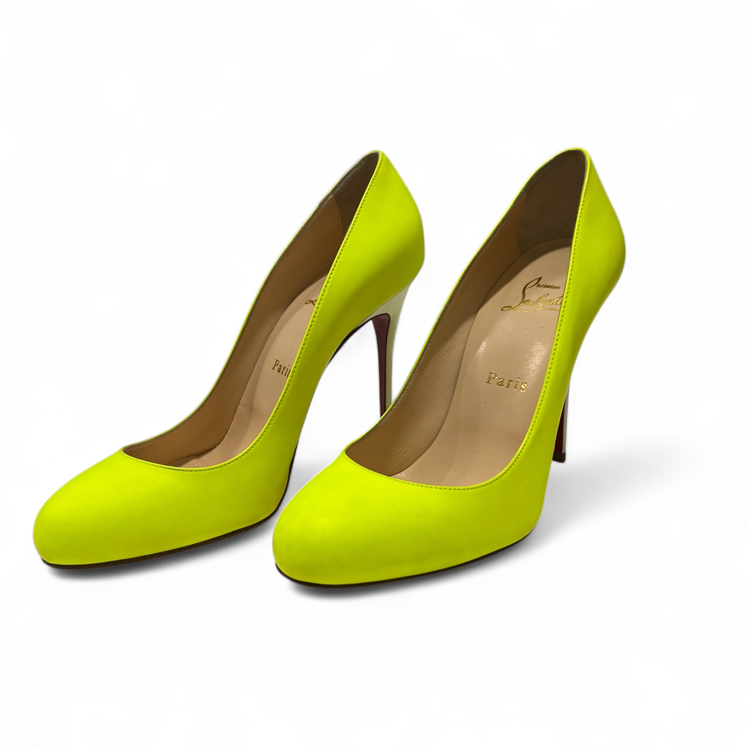 Louboutin - Escarpins Jaune Fluo