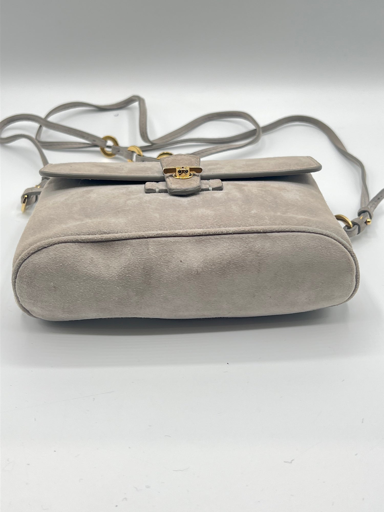 Loro Piana - petit sac daim gris