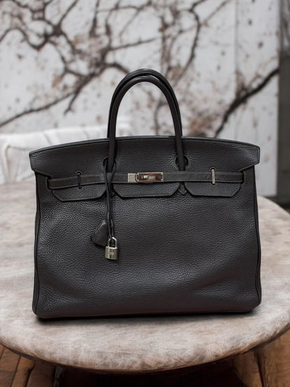 Hermès - Sac Birkin 40 Gris étain