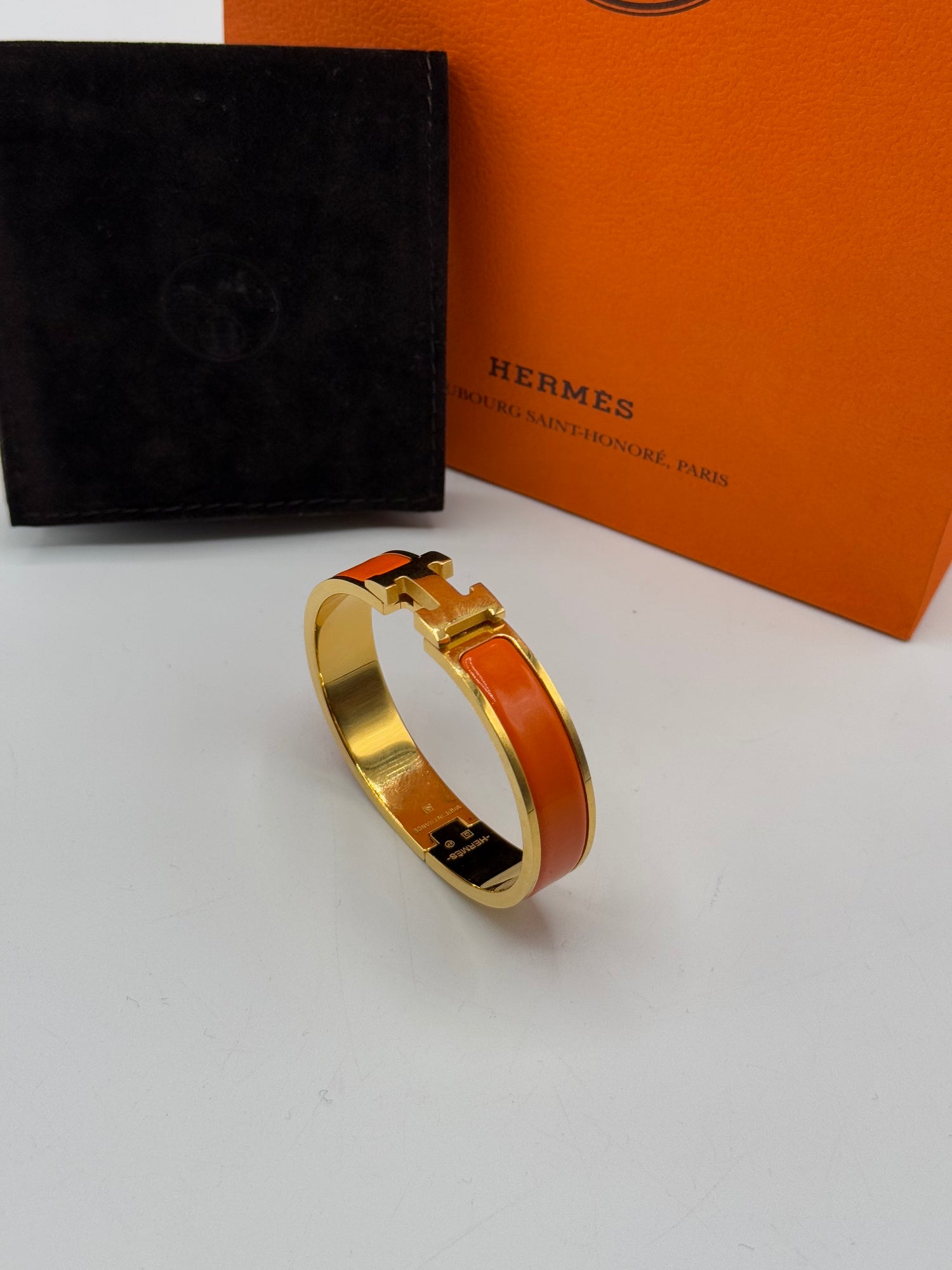 Hermès - Bracelet Clic H orange