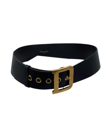 Dior - Ceinture Maxi D noire T80