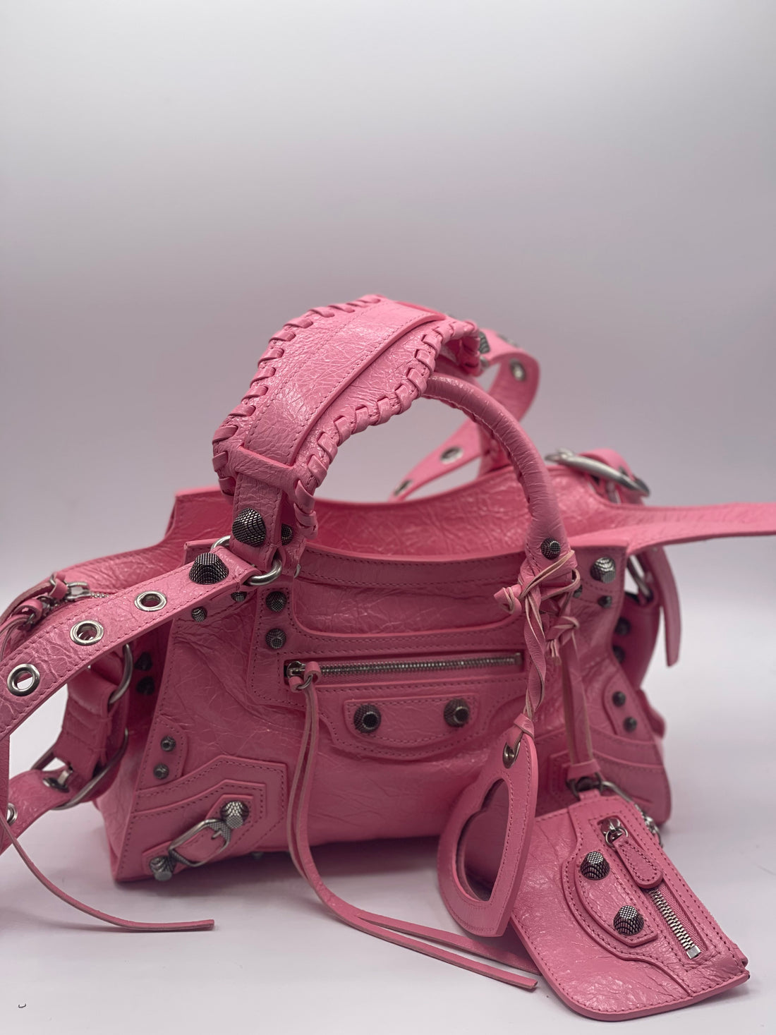 Balenciaga - sac à main neo Cagole modèle XS rose