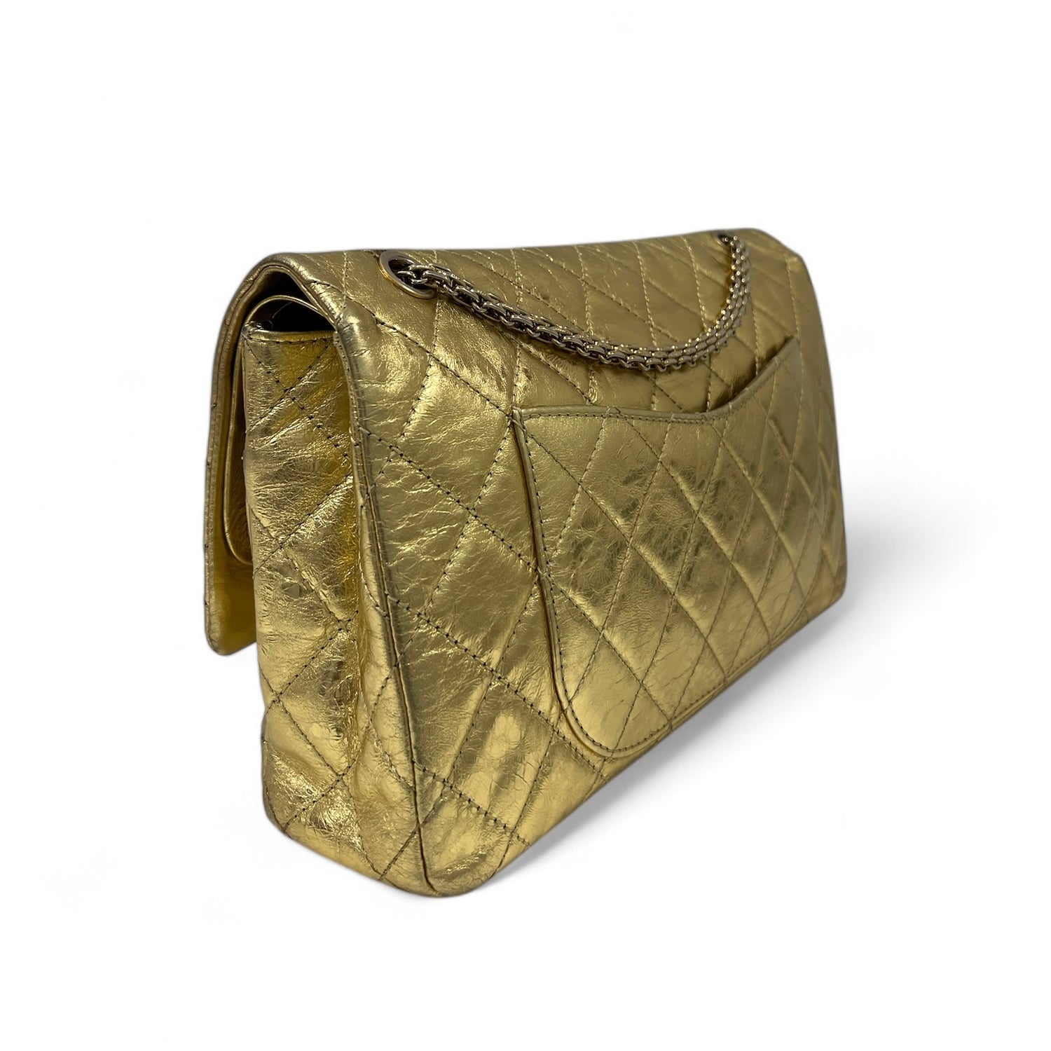 Chanel - Sac 2.55 Metallic Gold Double Rabat