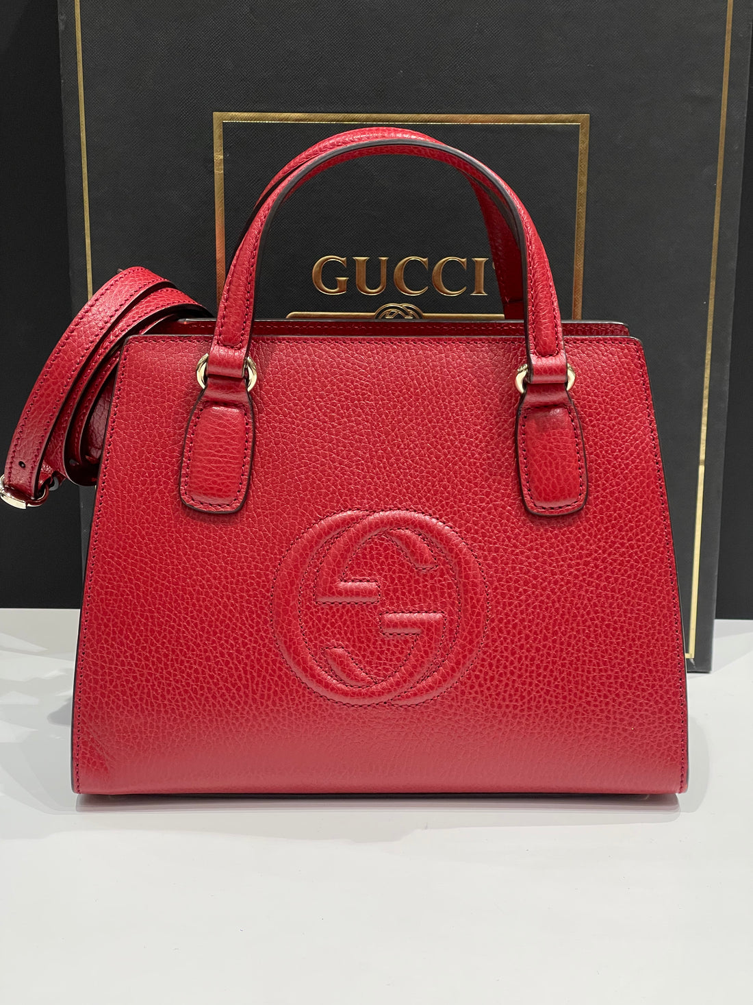 Gucci Soho en cuir rouge PM