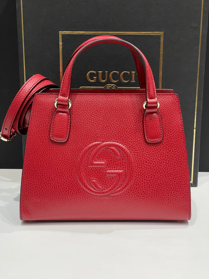 Gucci Soho 红色皮革 PM