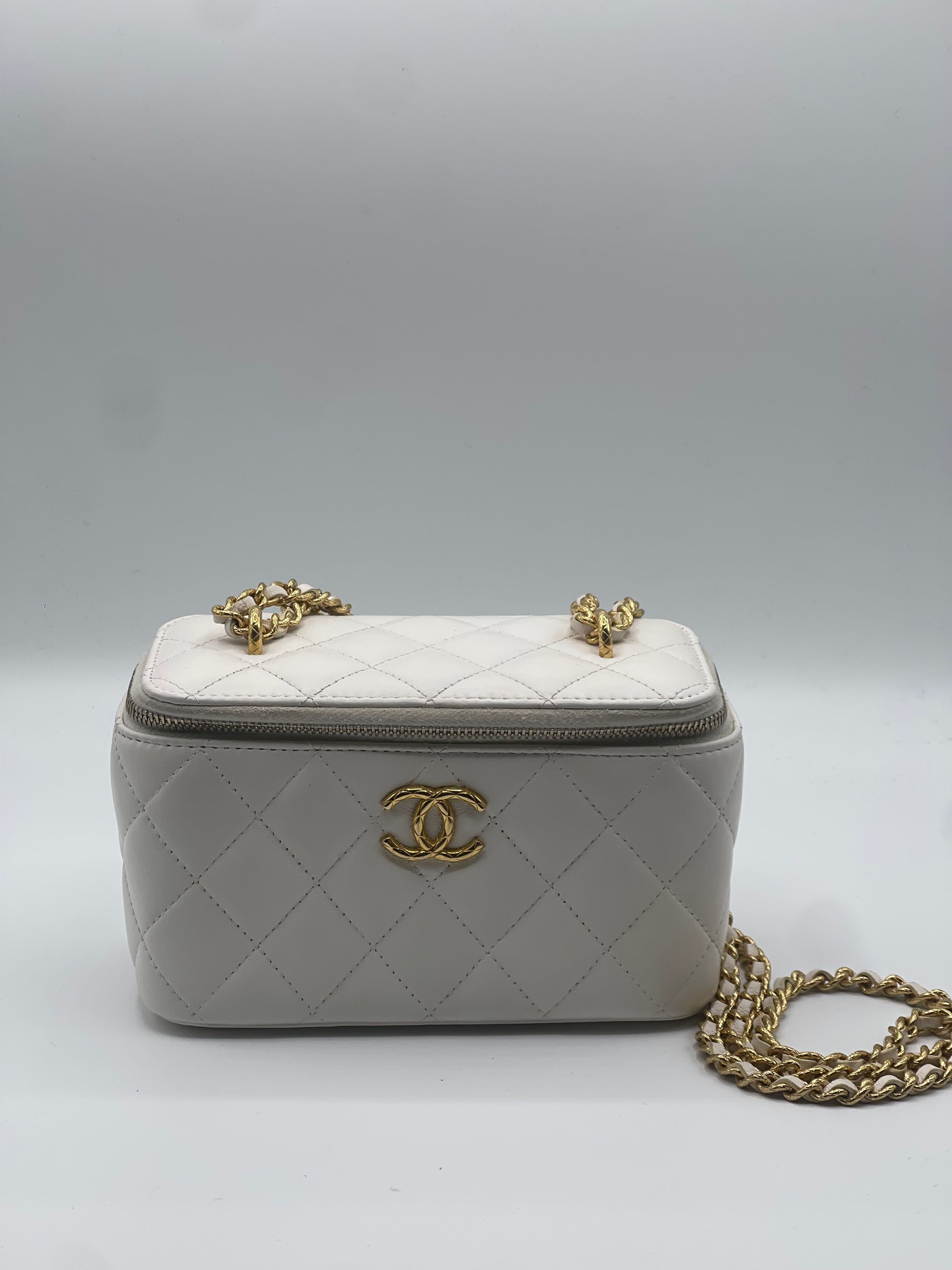 Chanel - Sac Vanity blanc