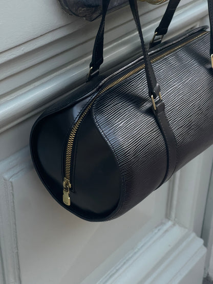 Louis Vuitton - Black epi leather Soufflot bag