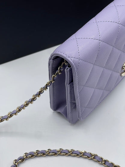 Chanel - Sac Wallet On Chain lilas