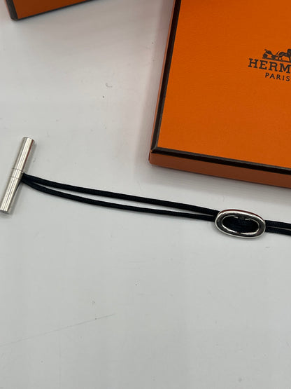 Hermès - bracelet skipper cordon noir